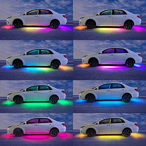 Underglow - Luces LED para automóviles, 6 luces LED intelige