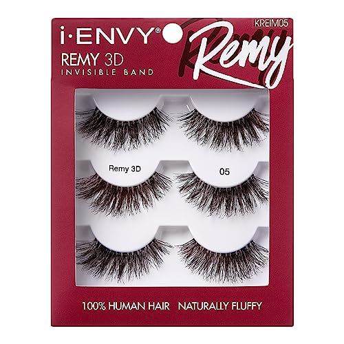 i-ENVY - Pestañas postizas, pestañas Remy 3D, paquete económ