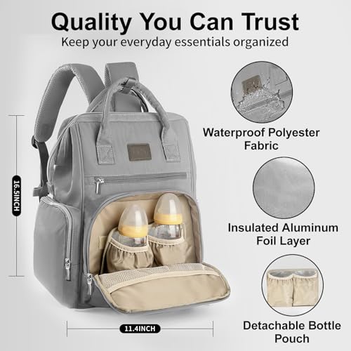BN Bolsa de pañales, bolsa de bebé para mamá, mochila para pañales par