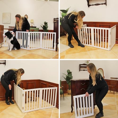 ZJSF Puerta independiente para perros de interior para casa,