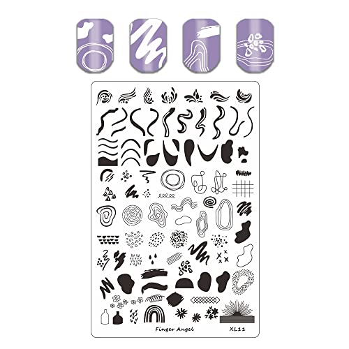 4PCS Nail Art Stamp Placas con XL11-14 Estampación de Placas