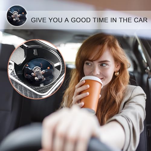 Bonitos posavasos para automóvil con diseño de gato espacial