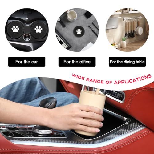 4 posavasos para automóvil, 2.75 pulgadas, tapete de bebida