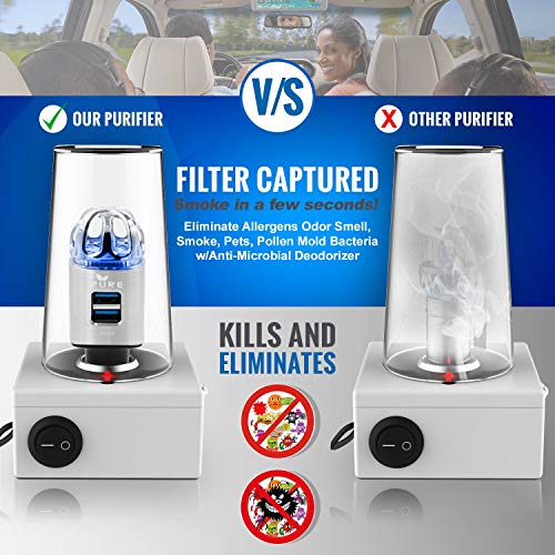 Purificador de aire de auto, 3 en 1 de acero inoxidable de a