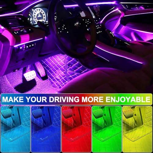 4 luces LED para interiores de coche inalámbricas con contro