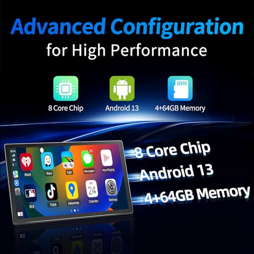 8 Core Android 13 4+64GB 9 pulgadas Android Auto inalámbrico