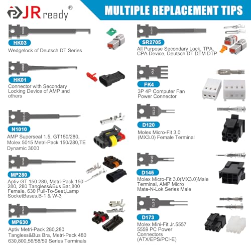 JRready ST5348 Kit de herramientas extractoras de pasadores,