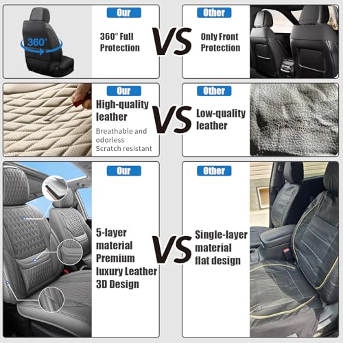 Fundas de asiento de automóvil, fundas de cuero para asiento