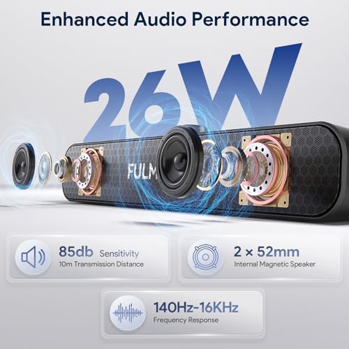 FULMINARE Altavoz Bluetooth con sonido HD de 26 W, altavoz p