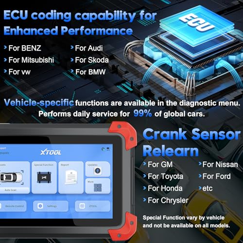XTOOL - Escáner automotriz OBD2 bidireccional D7: V2.0, herr