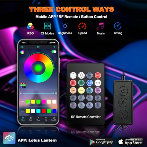Luces LED para automóvil, luces interiores de automóvil con