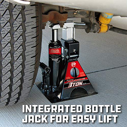 Powerbuilt 640912 Base y botella de gato todo en uno, 3 tone