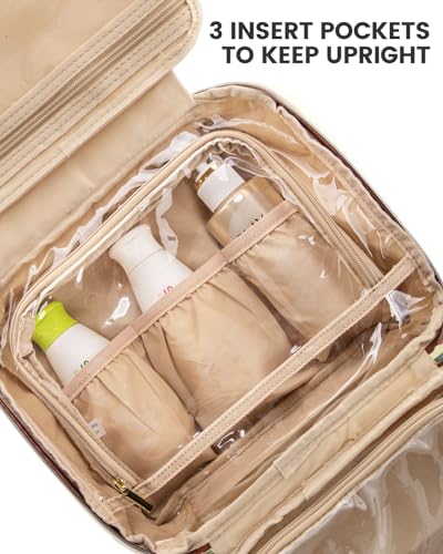 LOVEVOOK Neceser de viaje para mujer, bolsa de maquillaje co
