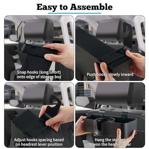 Organizador de asiento trasero para reposacabezas con portav