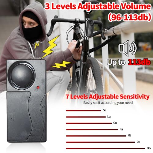 Alarma inalámbrica para bicicleta con control remoto, alarma
