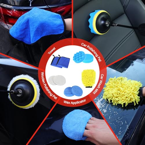Juego de 30 cepillos de descarte de automóvil, kit de limpie