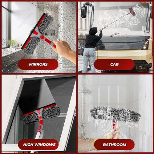 DSV Standard Herramienta de limpieza de ventanas 2 en 1 para