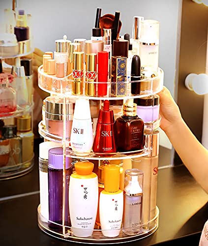 Cq acrylic Organizador de maquillaje giratorio de 360 grados
