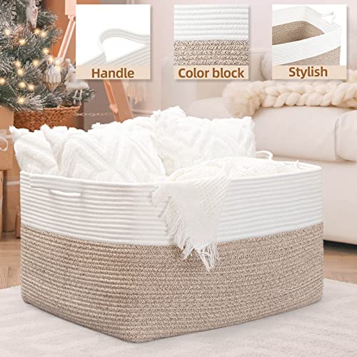 ZLG Cesta de almacenamiento rectangular extra grande de 72 litros, ces