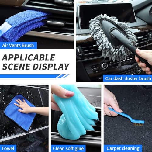 Kit de detalles de coche de 17 piezas, kit de limpieza para