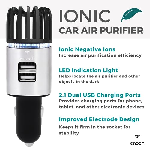 Enoch Purificador de aire de automóvil ionizador de aire pré