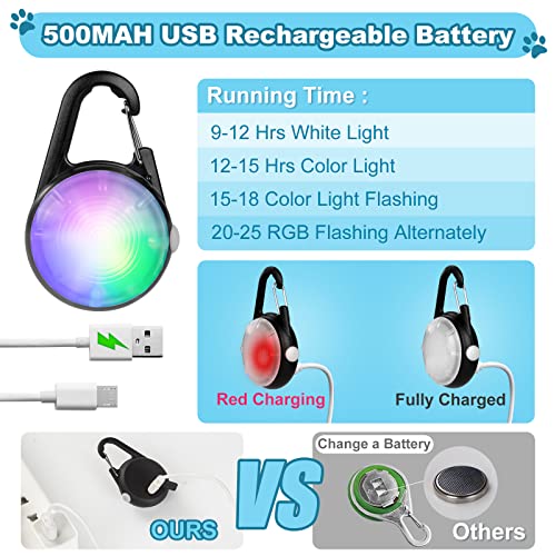 Luces de perro con 4 modos para caminar por la noche, luz im