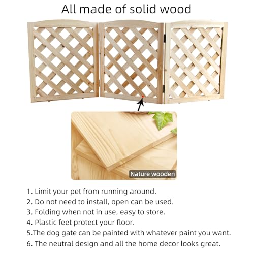ZJSF Puerta plegable de interior para perros para casa, puer