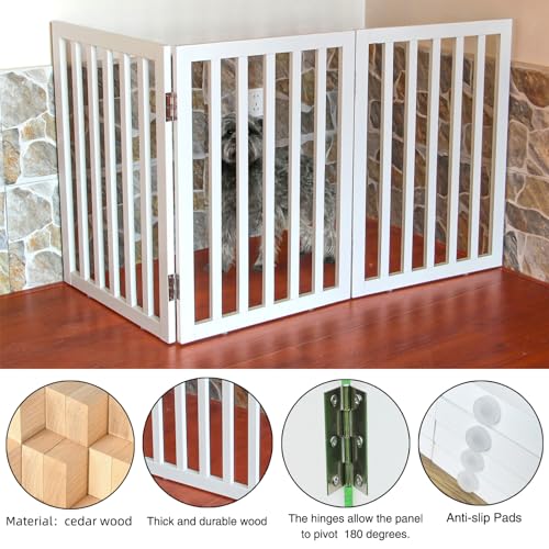 ZJSF Puerta independiente para perros de interior para casa,