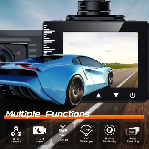 iiwey T1-pro Dash Cam delantera y trasera interior de 3 cana