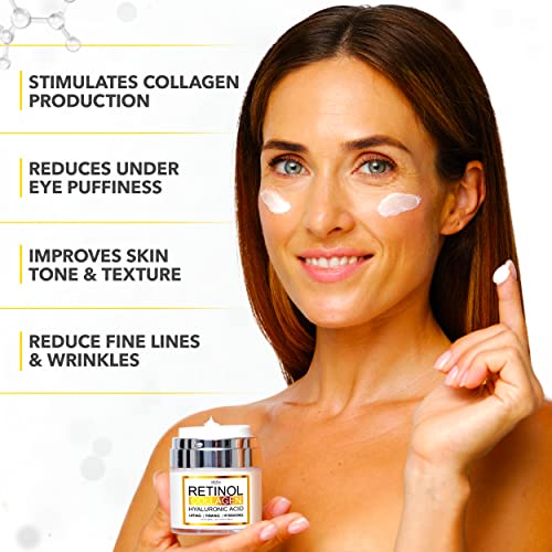 Crema de retinol para la cara, hidratante facial con colágen