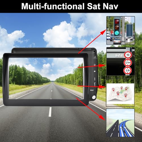 Navegador GPS para automóvil, último mapa 2025, pantalla HD