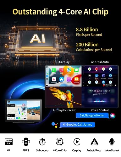 Pantalla portátil Apple CarPlay de 9 pulgadas para automóvil