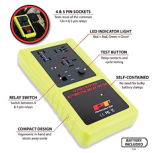 Performance Tool 3009 Probador de relé automotriz inalámbric
