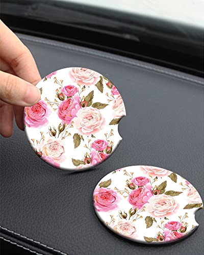 Paquete de 2 posavasos de cerámica para automóvil de 2.56 pu