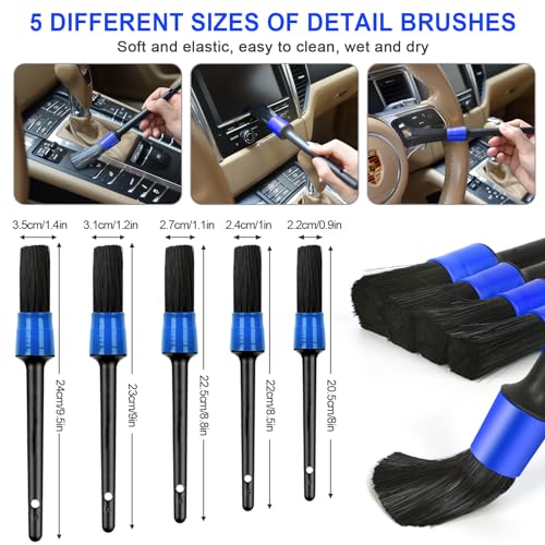 Kit de 20 herramientas de limpieza para automóvil, kit de de