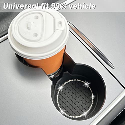 Paquete de 2 portavasos brillantes, inserto universal para p