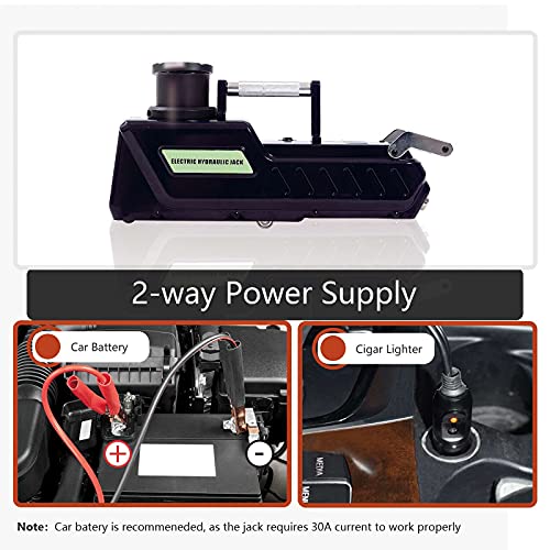 E-HEELP Gato hidráulico para automóvil de 12 V CC, 33000 lib