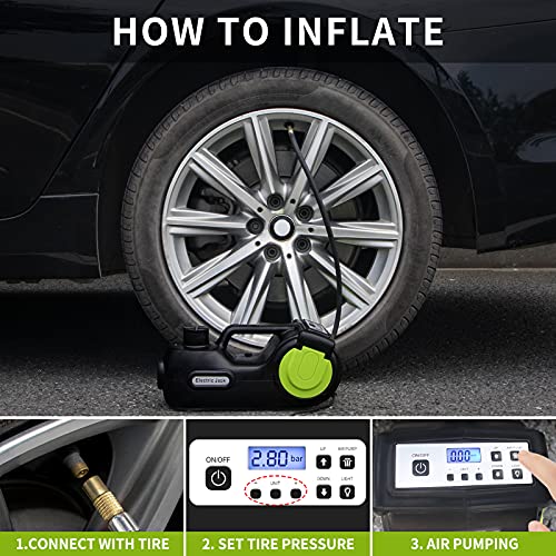 ActDoer Kit de gato eléctrico para coche hidráulico 5Ton 12V