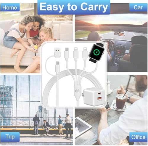 Apple Watch Cargador USB C con enchufe de pared rápido PD de