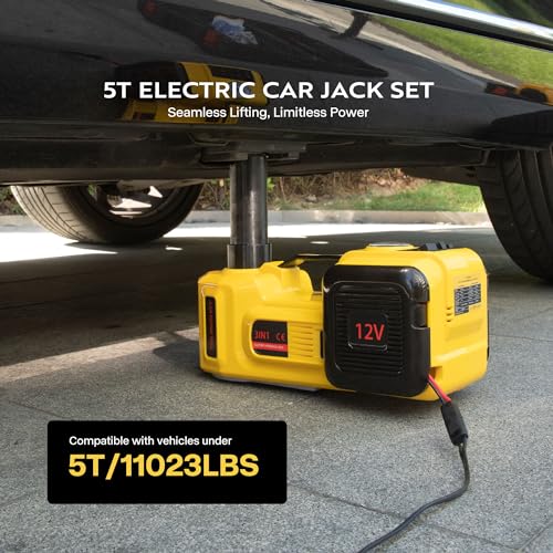 VIVOHOME Gato eléctrico para coche de 5 toneladas 12 V, 3 en