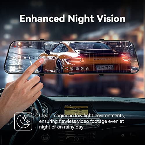 Pelsee P12 Pro 4K Mirror Dash Cam, cámara de espejo retrovis