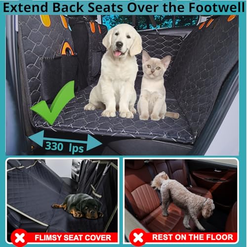 Extensor de asiento trasero para perros, soporta 330 libras,