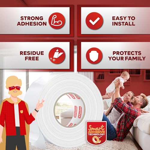 XFasten - Cinta adhesiva de doble cara para alfombras, para