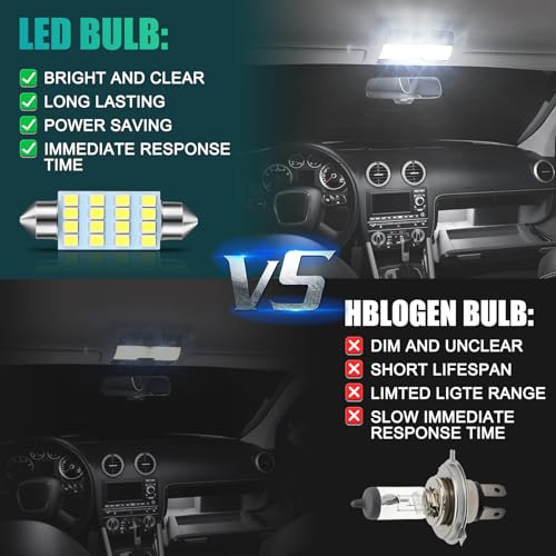 42 luces LED para el interior del automóvil, kit de bombilla