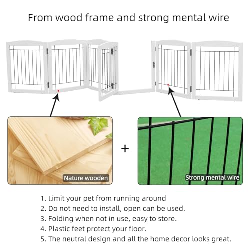 ZJSF Puerta para perros con puerta para interiores, puertas,