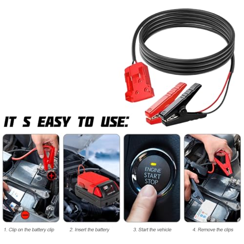 Mandark Car Jumper Cable Clamps for M18, 6FT 8AWG Vehicle Bo
