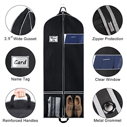 Zilink Bolsas largas para ropa para vestidos, bolsas de abri