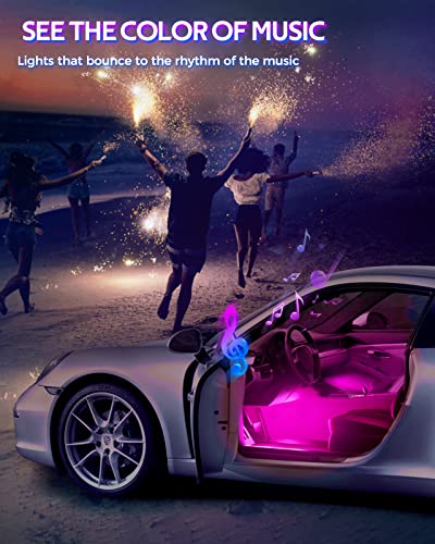 Torchbeam Luces interiores RGB para automóvil, luces LED de