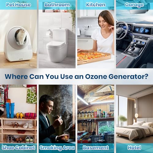 Eliminador de olores de ozono para olores fuertes 10,000 mAh