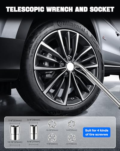 Kit de gato de automóvil, gato de tijera para automóvil de 2
